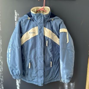 COLUMBIA Women’s Fleece Insulated Ski Jacket - Size S Light Blue